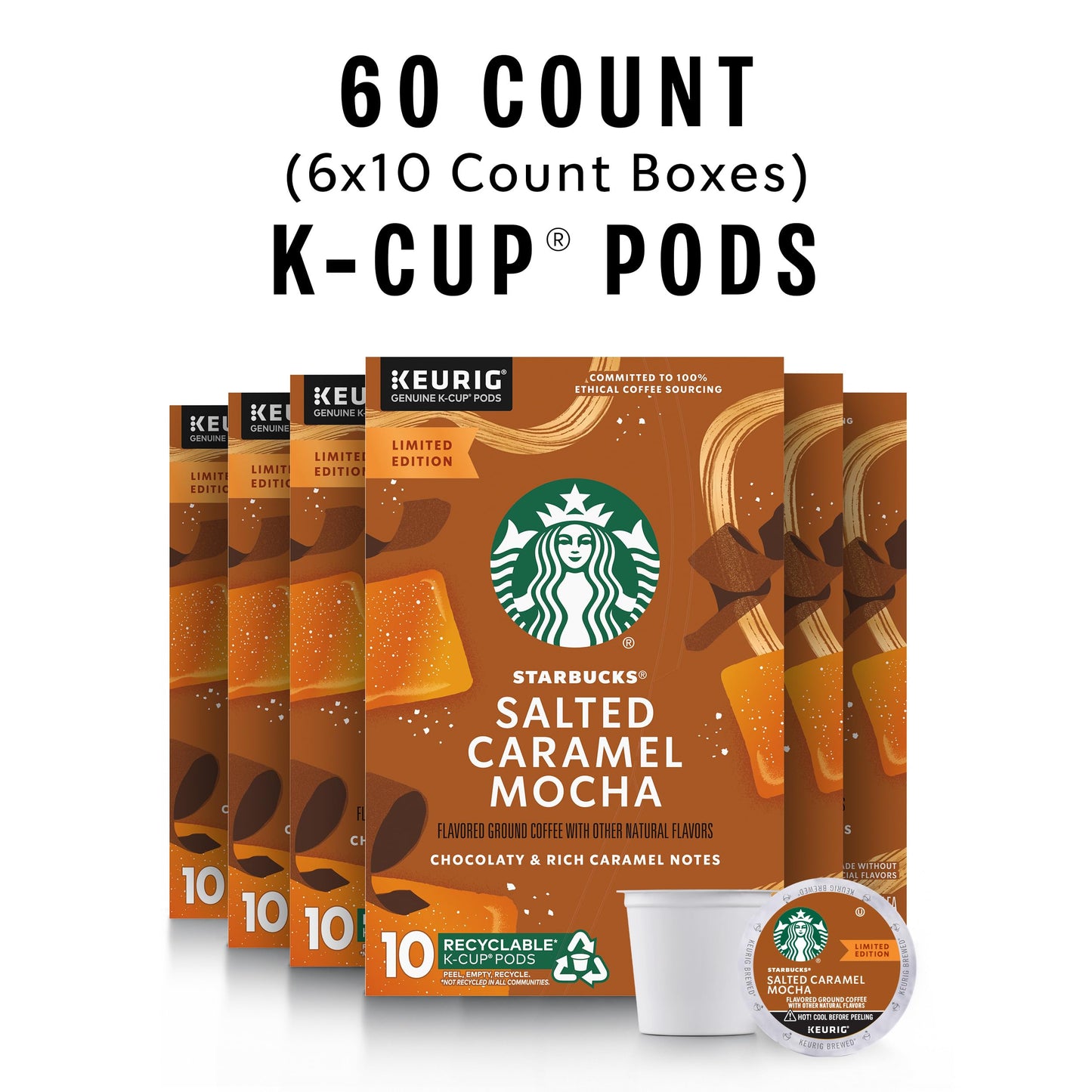 Starbucks K-Cup-Kaffeepads, natürlich aromatisiertes Kaffee-Vielfaltspaket für Keurig-Kaffeemaschinen, 100 % Arabica, 1 Schachtel (40 Pads)