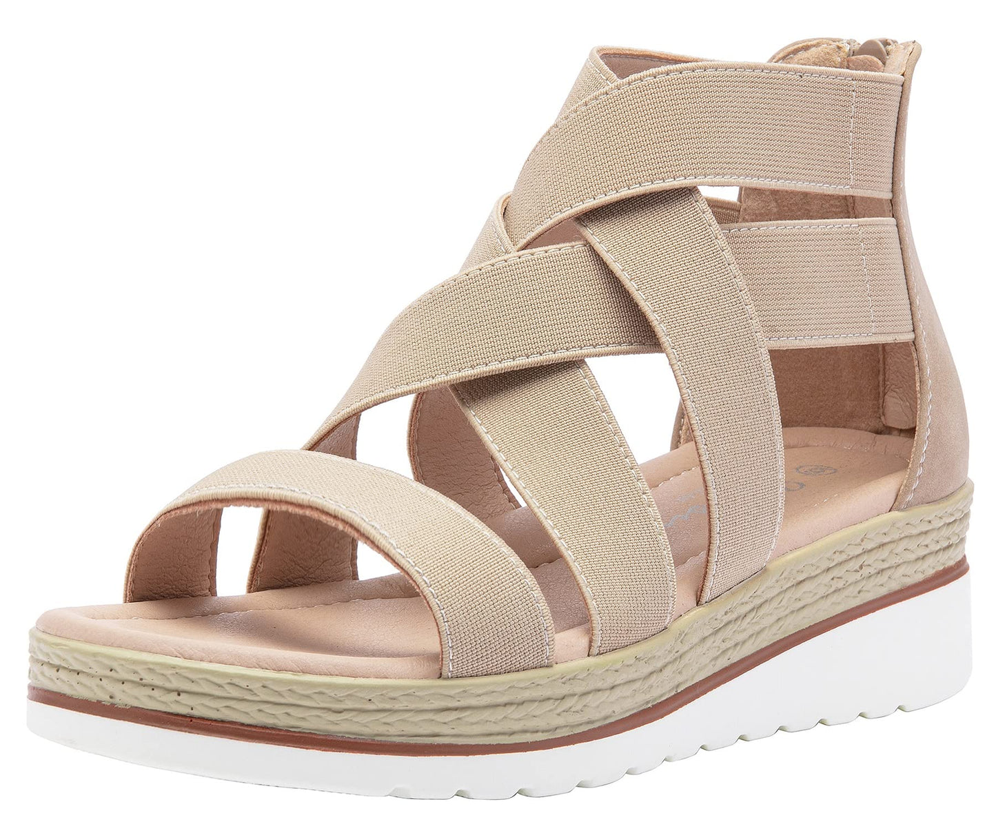 Jeossy Damen 866 Plateausandalen,Keilsandalen,Riemchensandalen,Sommersandalen für Damen mit Reißverschluss