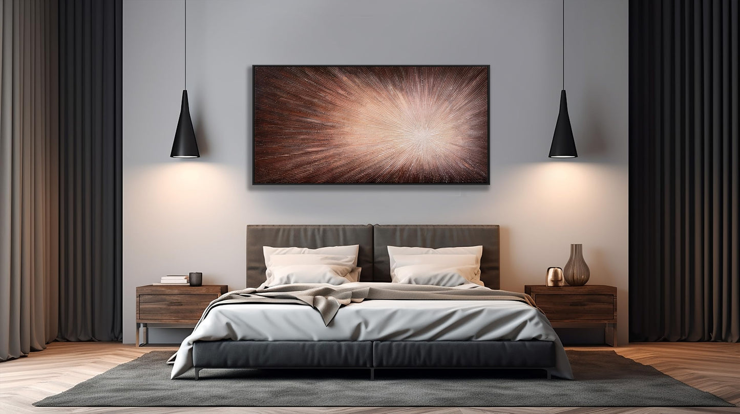 Gerahmte Wandkunst, abstrakte Wanddekoration mit Blattgold, Leinwanddrucke, Gemälde, abstrakte Kunstwerke für Wohnzimmer, Büro, Schlafzimmer, Heimdekoration, 61 x 121 cm