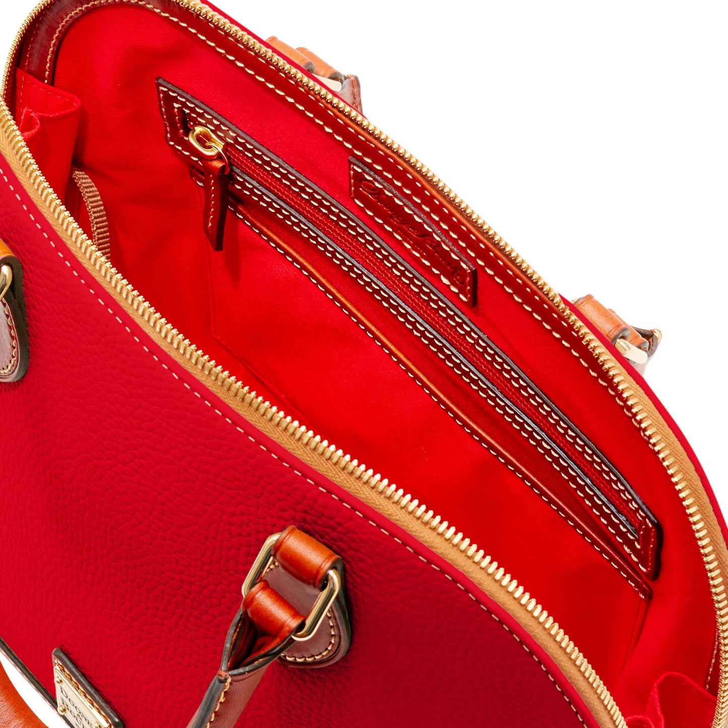 Dooney & Bourke Women's Zip Zip Satchel in Pebble Grain Leather, Large Handbag with Adjustable & Detachable Shoulder Strap