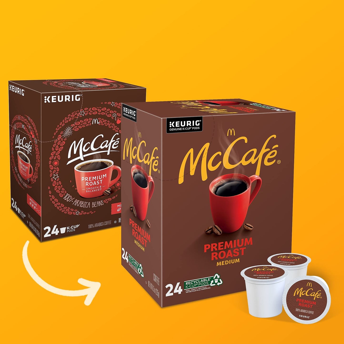 McCafe Premium Medium Roast K-Cup Coffee Pods, Premium Roast, 84 Count