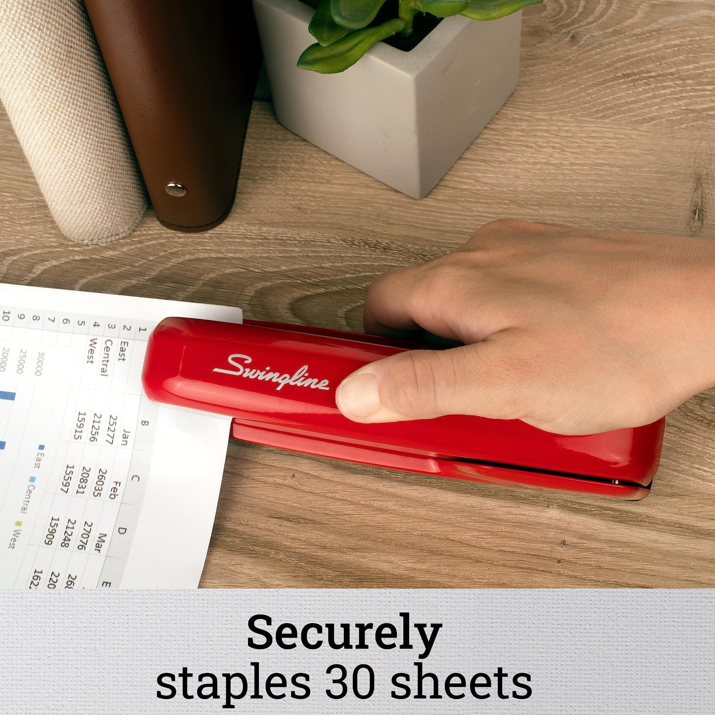Swingline Stapler, 30 Sheet Capacity, 747 Business Stapler, Jam Free, Metal, Gold Chrome (74721)