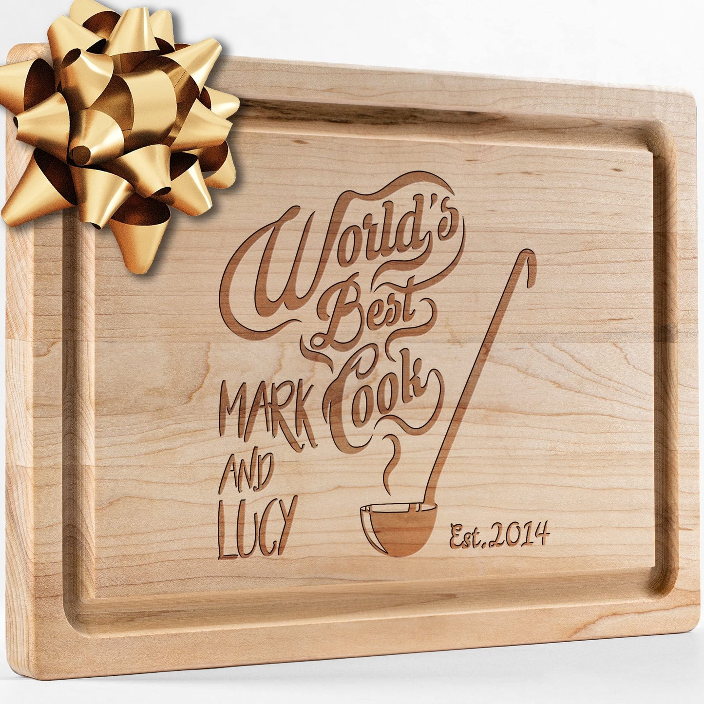 Personalisiertes Walnuss-Schneidebrett mit Untersetzern, Mineralöl und Geschenkverpackung erhältlich – Gestalten Sie Ihr eigenes Schneidebrett, hergestellt in den USA (Design 22, 3. Walnuss 17"x11")