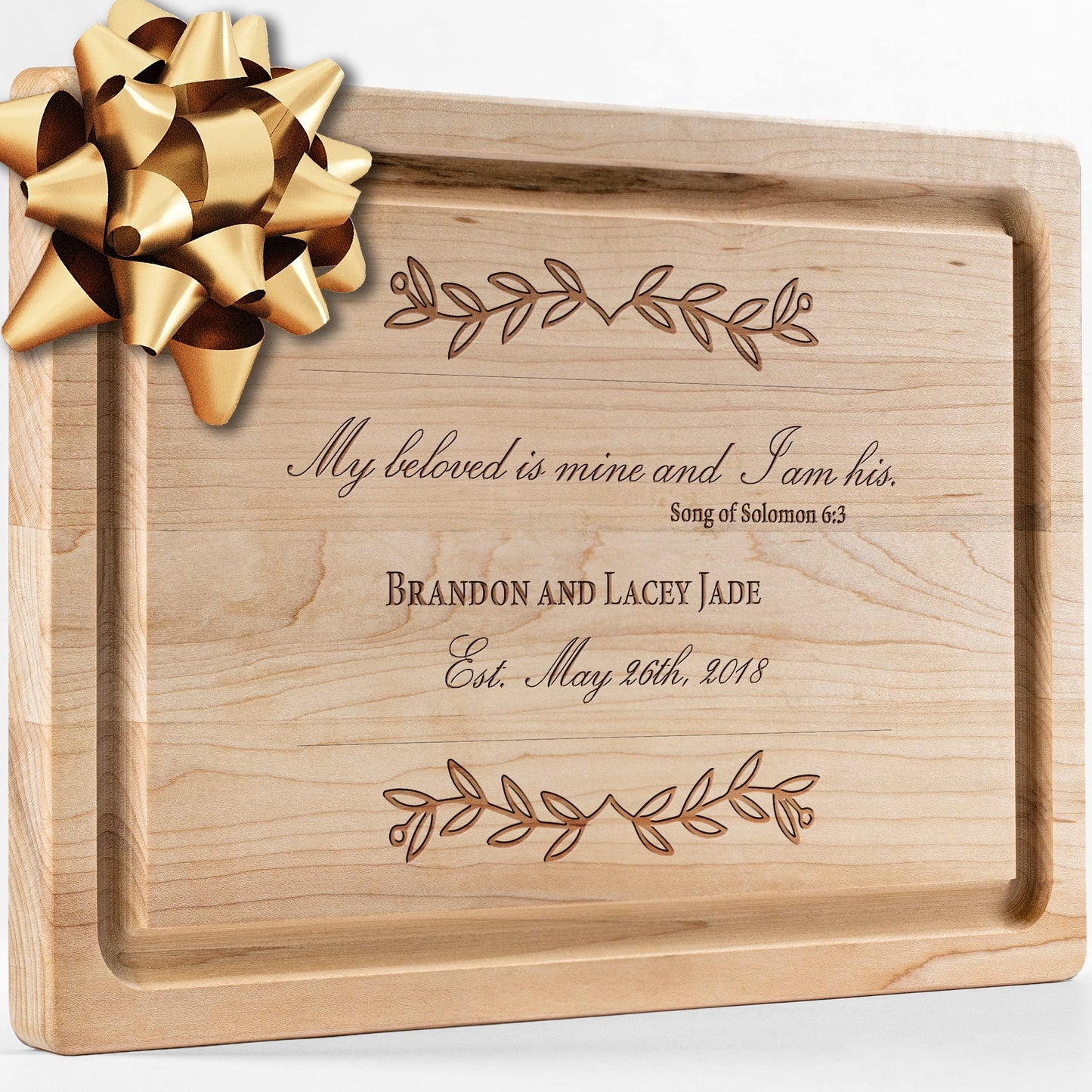 Personalisiertes Walnuss-Schneidebrett mit Untersetzern, Mineralöl und Geschenkverpackung erhältlich – Gestalten Sie Ihr eigenes Schneidebrett, hergestellt in den USA (Design 22, 3. Walnuss 17"x11")
