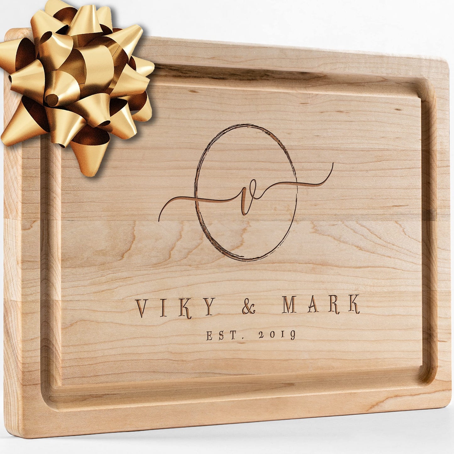 Personalisiertes Walnuss-Schneidebrett mit Untersetzern, Mineralöl und Geschenkverpackung erhältlich – Gestalten Sie Ihr eigenes Schneidebrett, hergestellt in den USA (Design 22, 3. Walnuss 17"x11")