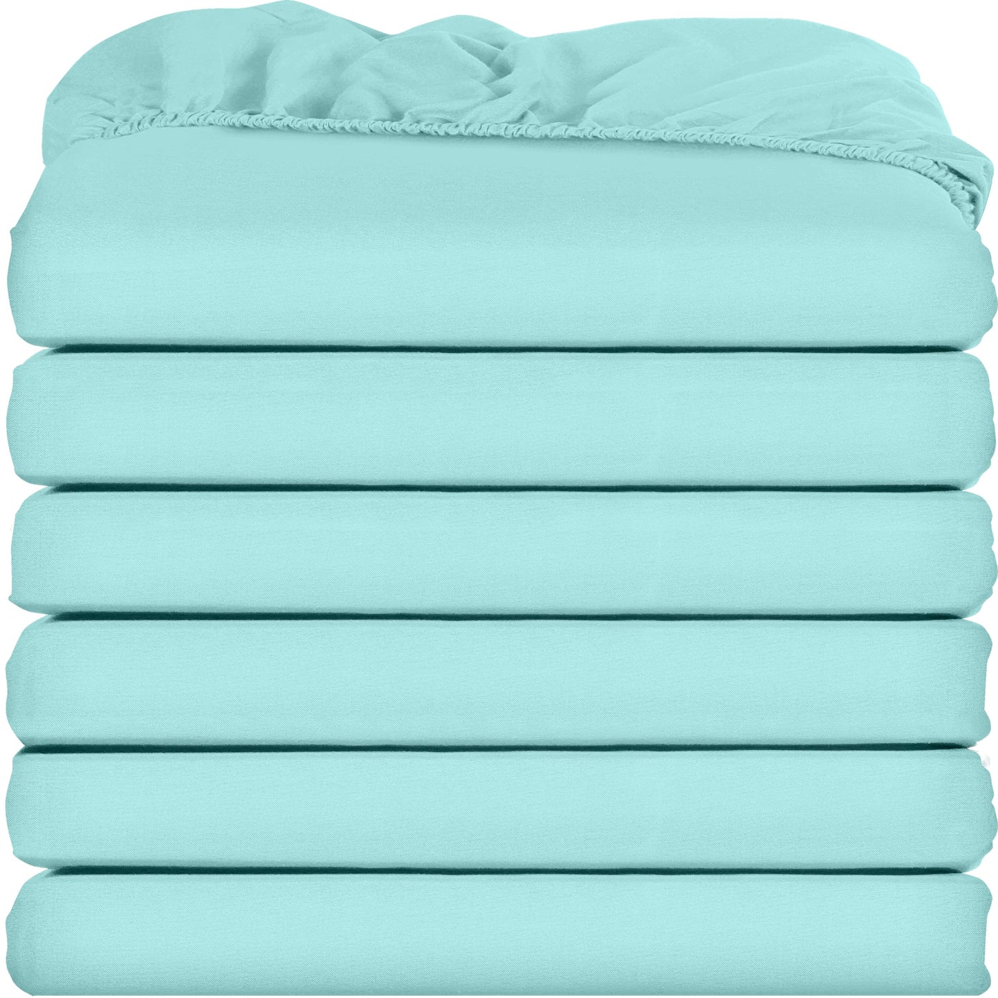 Utopia Bedding Spannbettlaken für Queensize-Betten – Großpackung mit 6 Spannbettlaken – weiche gebürstete Mikrofaser – tiefe Taschen – schrumpft und verblasst nicht – pflegeleicht (grau)