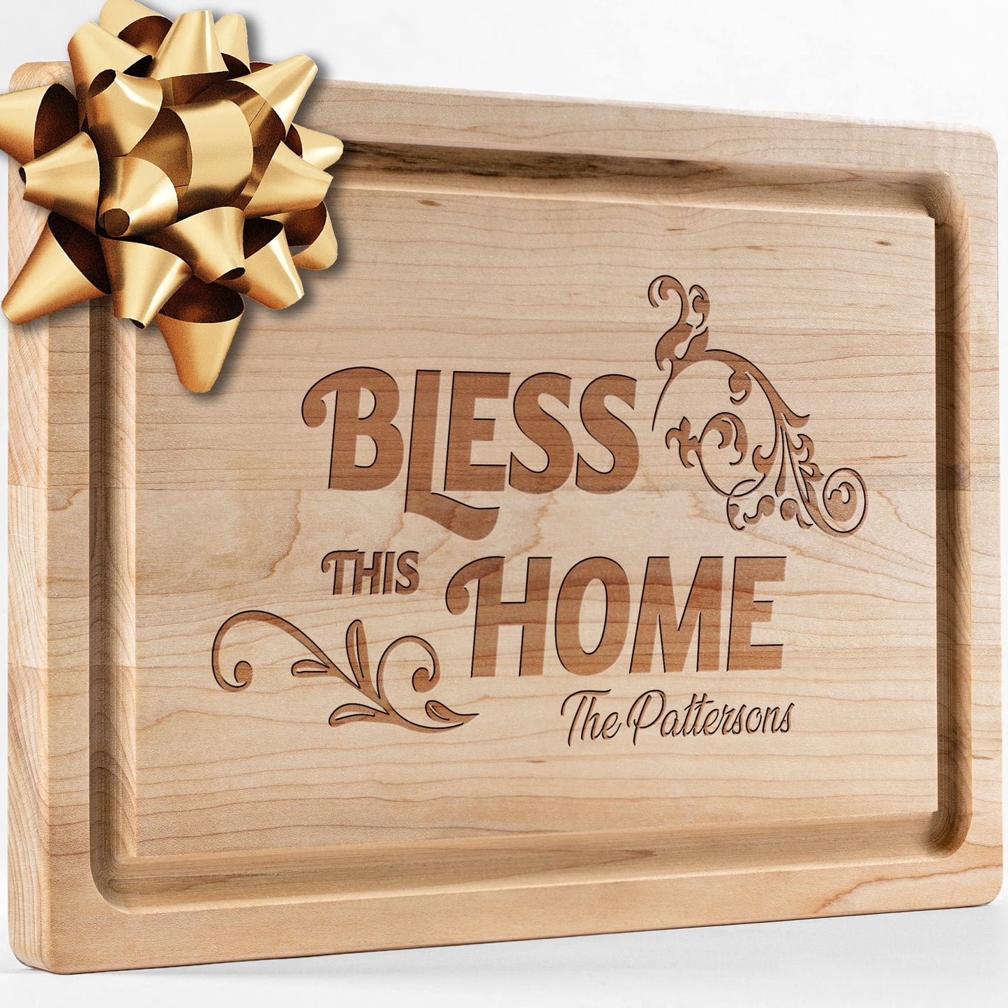 Personalisiertes Walnuss-Schneidebrett mit Untersetzern, Mineralöl und Geschenkverpackung erhältlich – Gestalten Sie Ihr eigenes Schneidebrett, hergestellt in den USA (Design 22, 3. Walnuss 17"x11")