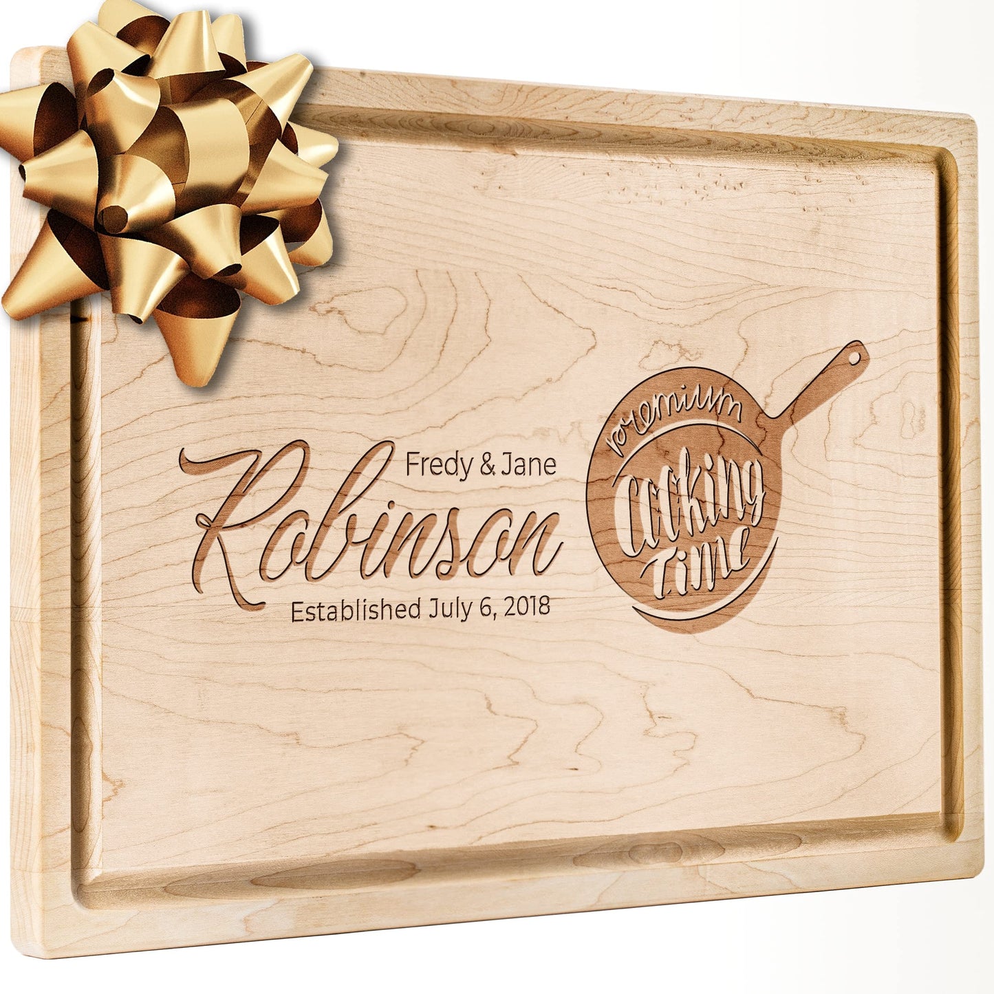 Personalisiertes Walnuss-Schneidebrett mit Untersetzern, Mineralöl und Geschenkverpackung erhältlich – Gestalten Sie Ihr eigenes Schneidebrett, hergestellt in den USA (Design 22, 3. Walnuss 17"x11")