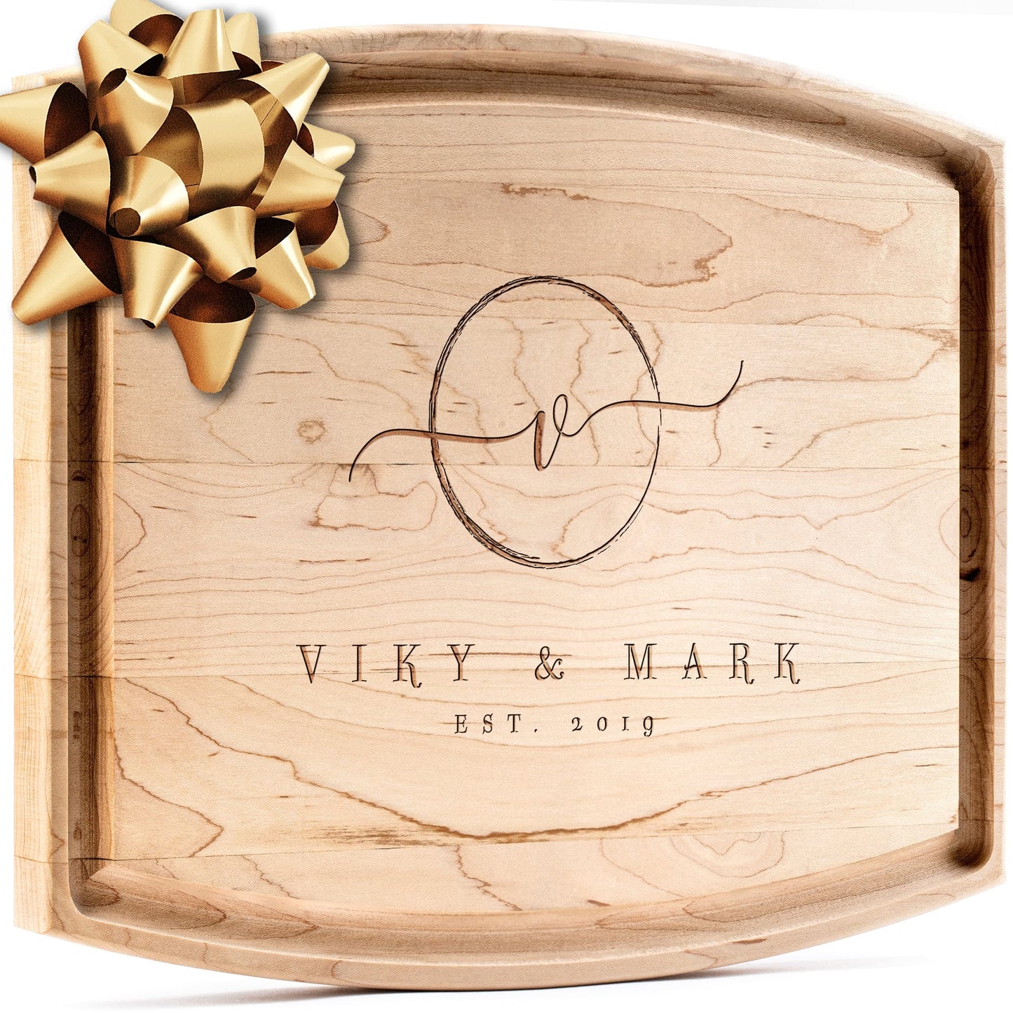 Personalisiertes Walnuss-Schneidebrett mit Untersetzern, Mineralöl und Geschenkverpackung erhältlich – Gestalten Sie Ihr eigenes Schneidebrett, hergestellt in den USA (Design 22, 3. Walnuss 17"x11")