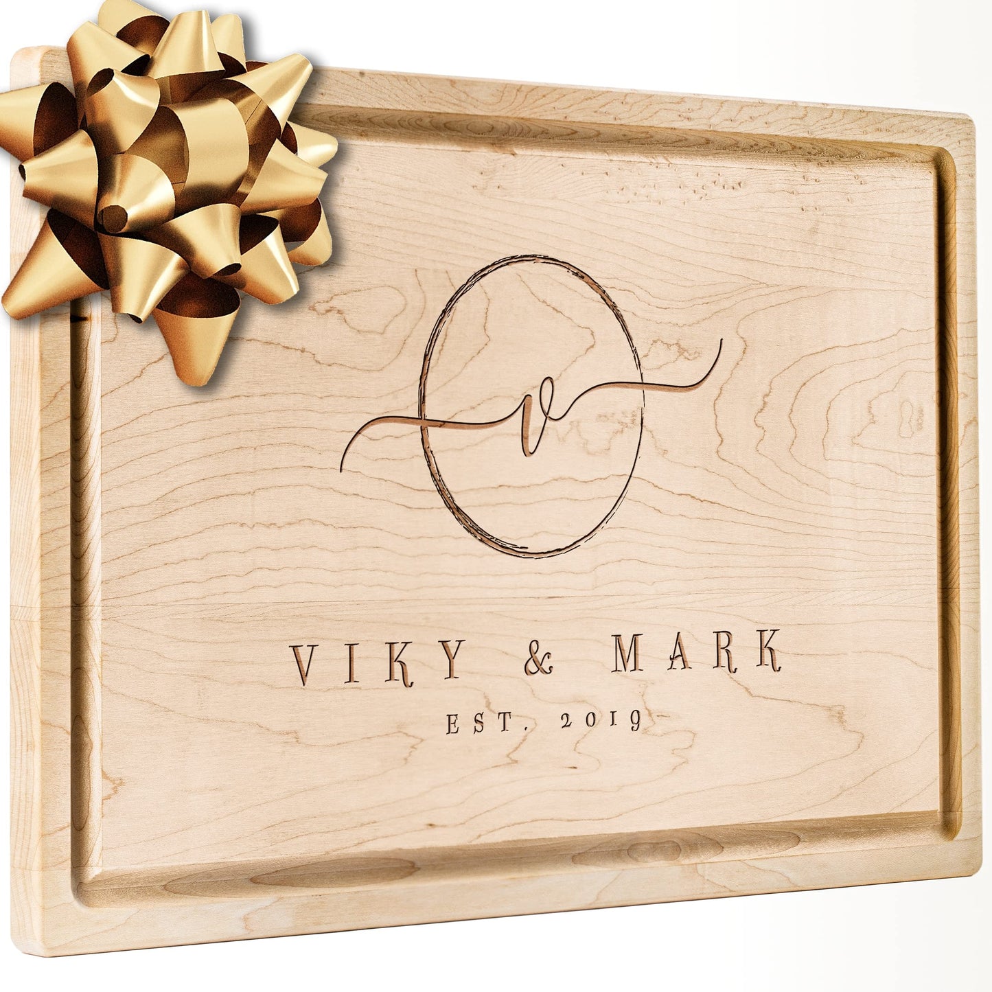 Personalisiertes Walnuss-Schneidebrett mit Untersetzern, Mineralöl und Geschenkverpackung erhältlich – Gestalten Sie Ihr eigenes Schneidebrett, hergestellt in den USA (Design 22, 3. Walnuss 17"x11")