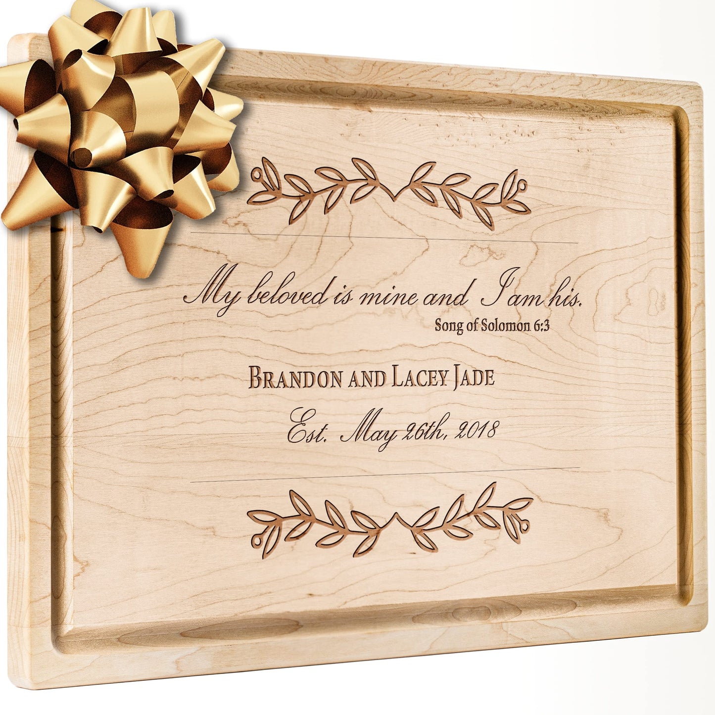 Personalisiertes Walnuss-Schneidebrett mit Untersetzern, Mineralöl und Geschenkverpackung erhältlich – Gestalten Sie Ihr eigenes Schneidebrett, hergestellt in den USA (Design 22, 3. Walnuss 17"x11")