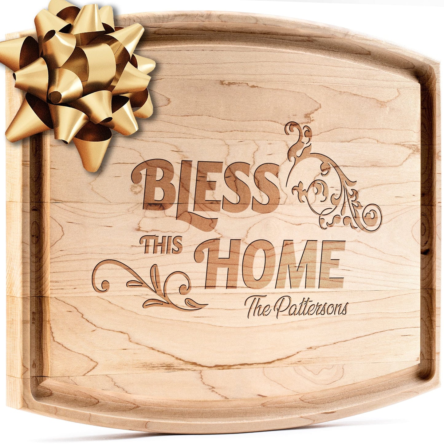 Personalisiertes Walnuss-Schneidebrett mit Untersetzern, Mineralöl und Geschenkverpackung erhältlich – Gestalten Sie Ihr eigenes Schneidebrett, hergestellt in den USA (Design 22, 3. Walnuss 17"x11")