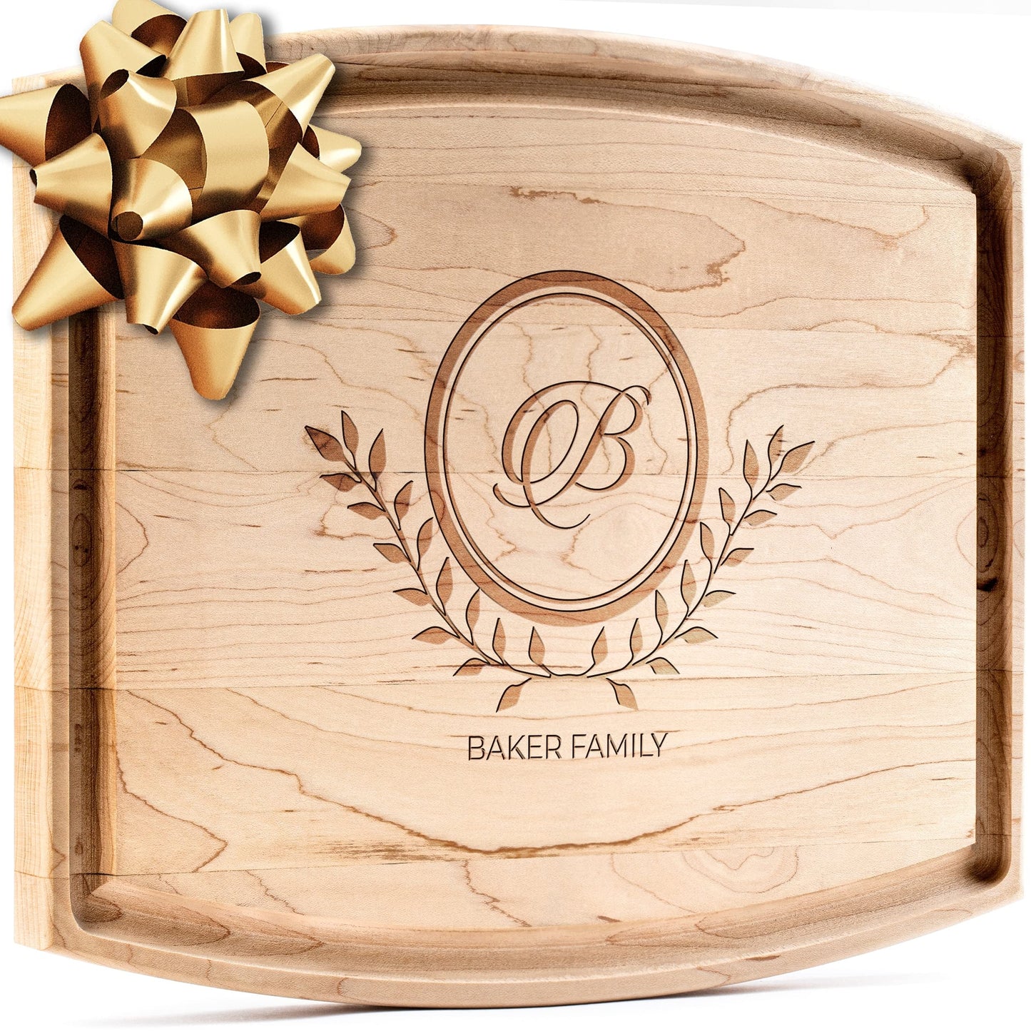 Personalisiertes Walnuss-Schneidebrett mit Untersetzern, Mineralöl und Geschenkverpackung erhältlich – Gestalten Sie Ihr eigenes Schneidebrett, hergestellt in den USA (Design 22, 3. Walnuss 17"x11")