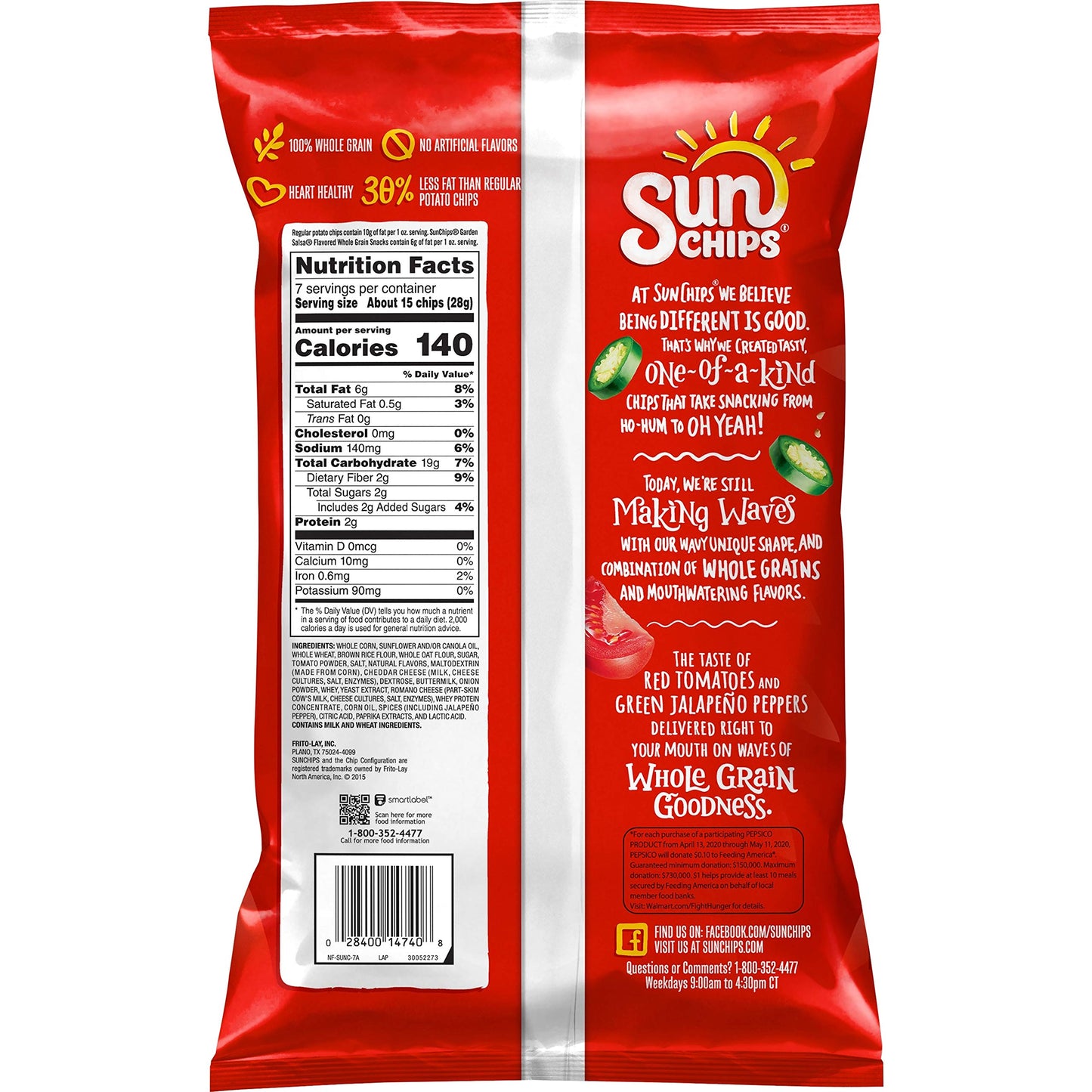 SunChips Multigrain Snacks, Variety Pack, 1 Ounce (Pack of 40)
