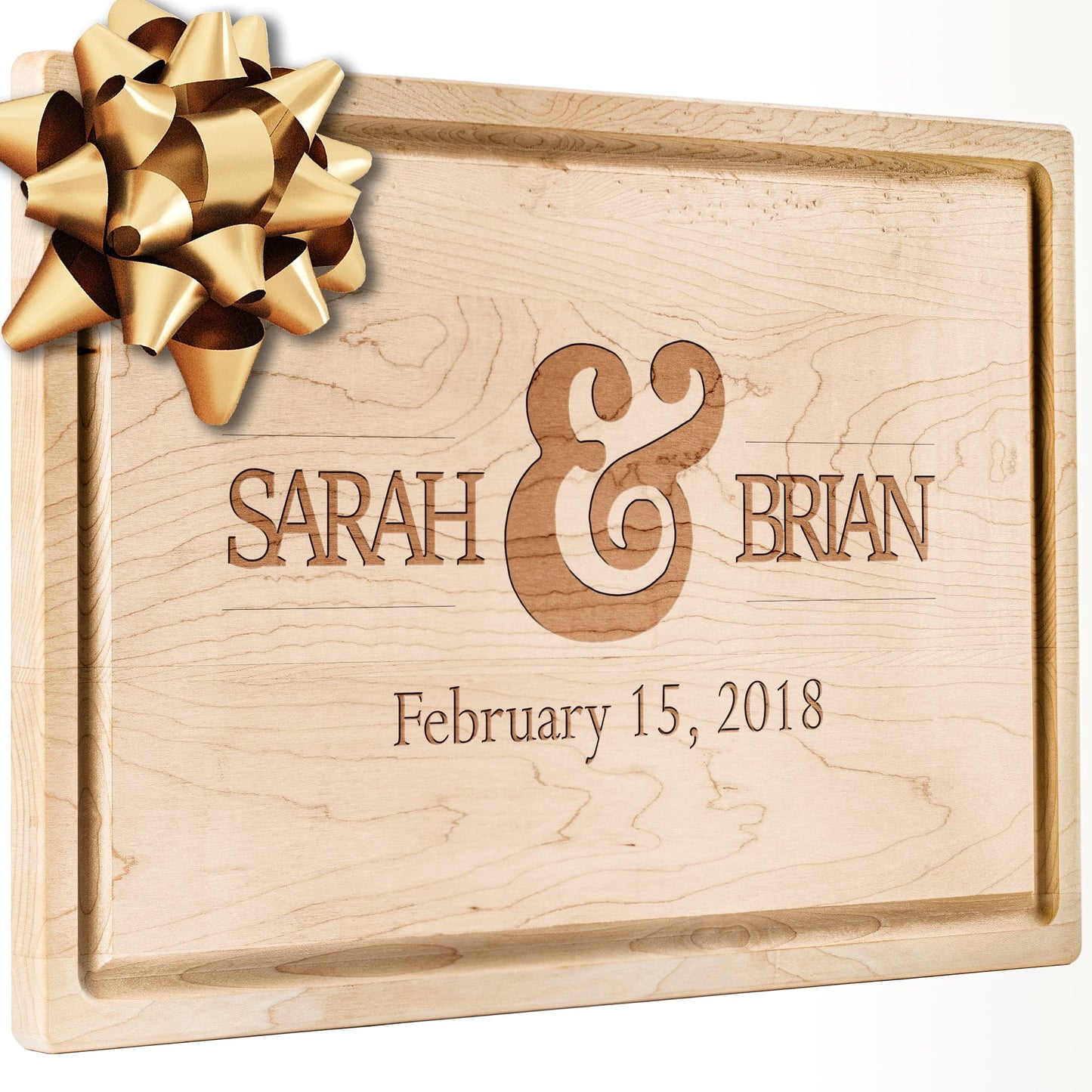 Personalisiertes Walnuss-Schneidebrett mit Untersetzern, Mineralöl und Geschenkverpackung erhältlich – Gestalten Sie Ihr eigenes Schneidebrett, hergestellt in den USA (Design 22, 3. Walnuss 17"x11")