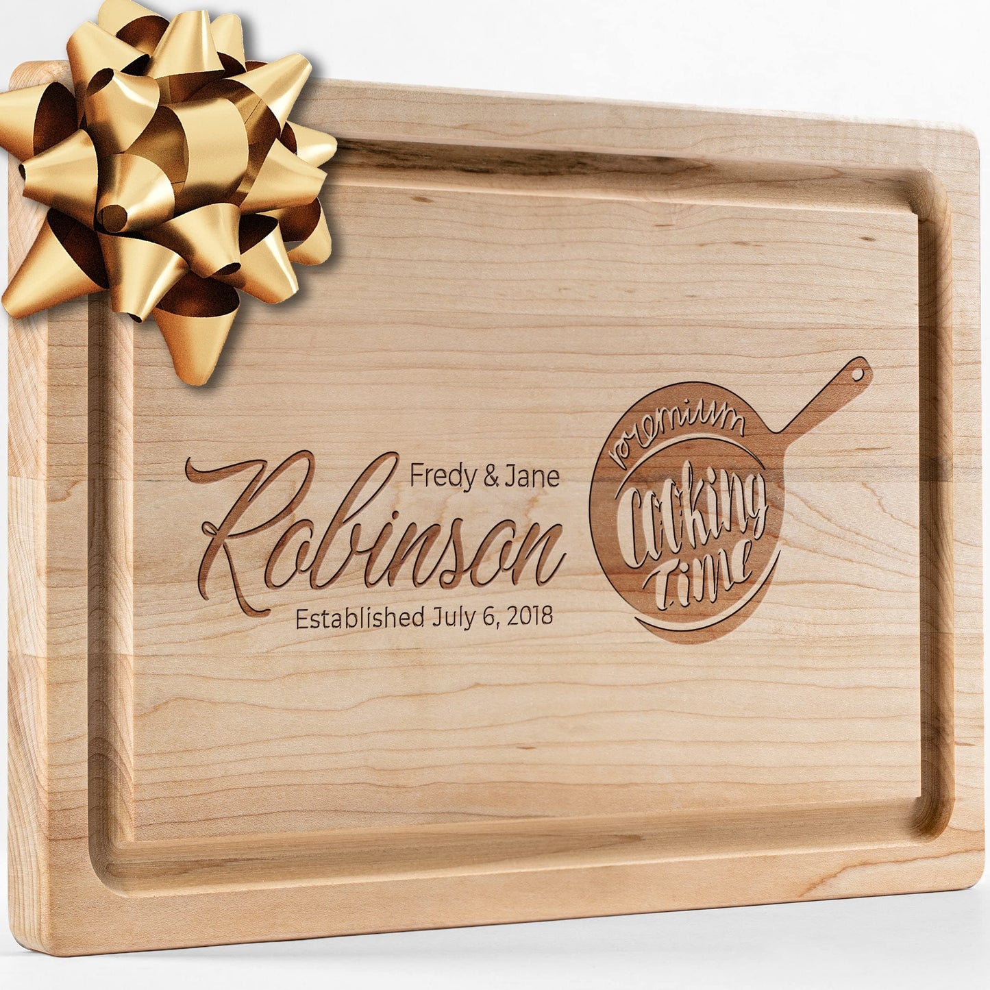 Personalisiertes Walnuss-Schneidebrett mit Untersetzern, Mineralöl und Geschenkverpackung erhältlich – Gestalten Sie Ihr eigenes Schneidebrett, hergestellt in den USA (Design 22, 3. Walnuss 17"x11")