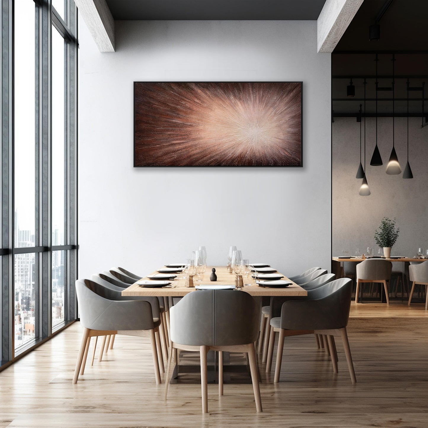 Gerahmte Wandkunst, abstrakte Wanddekoration mit Blattgold, Leinwanddrucke, Gemälde, abstrakte Kunstwerke für Wohnzimmer, Büro, Schlafzimmer, Heimdekoration, 61 x 121 cm