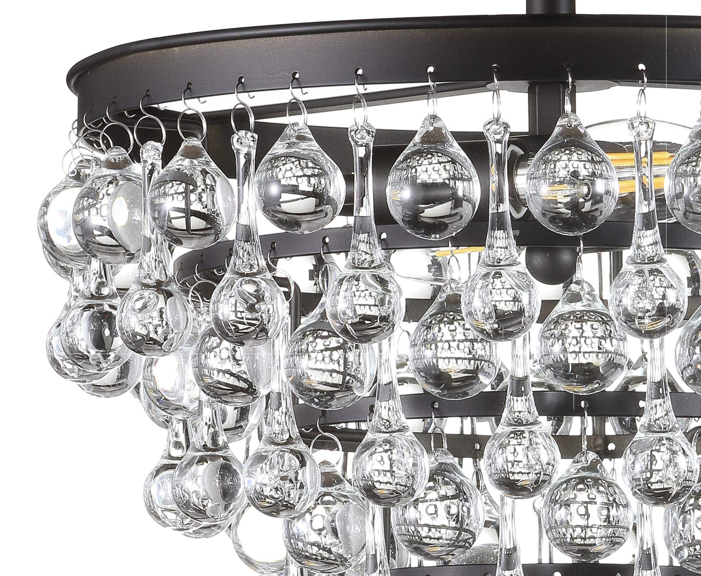 JONATHAN Y JYL9030B Toronto 16" Metall/Kristall LED Deckenleuchte, zeitgenössisch, modern, Übergangsstil, elegant, für Büro, Wohnzimmer, Familienzimmer, Esszimmer, Schlafzimmer, Flur, Foyer, Chrom
