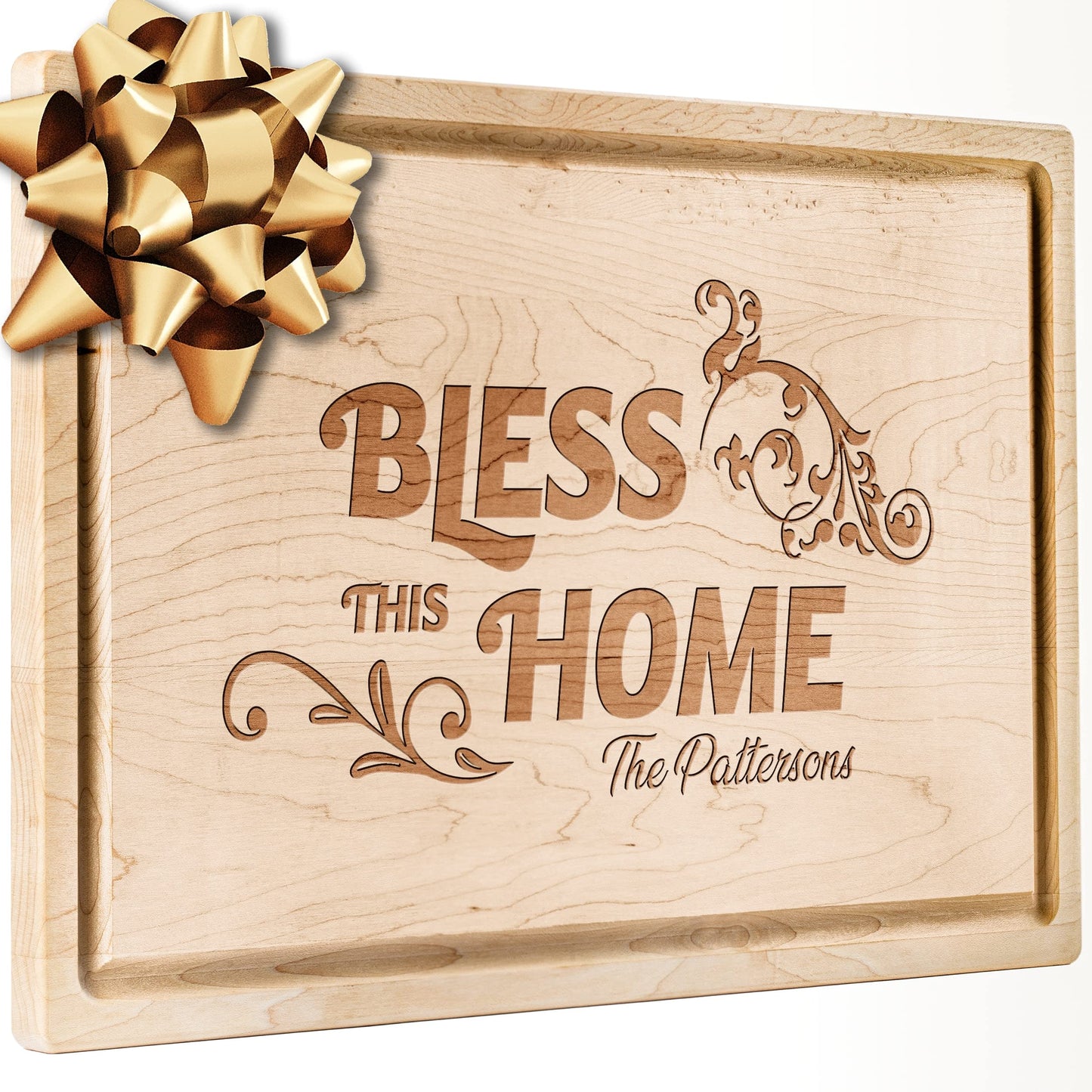 Personalisiertes Walnuss-Schneidebrett mit Untersetzern, Mineralöl und Geschenkverpackung erhältlich – Gestalten Sie Ihr eigenes Schneidebrett, hergestellt in den USA (Design 22, 3. Walnuss 17"x11")