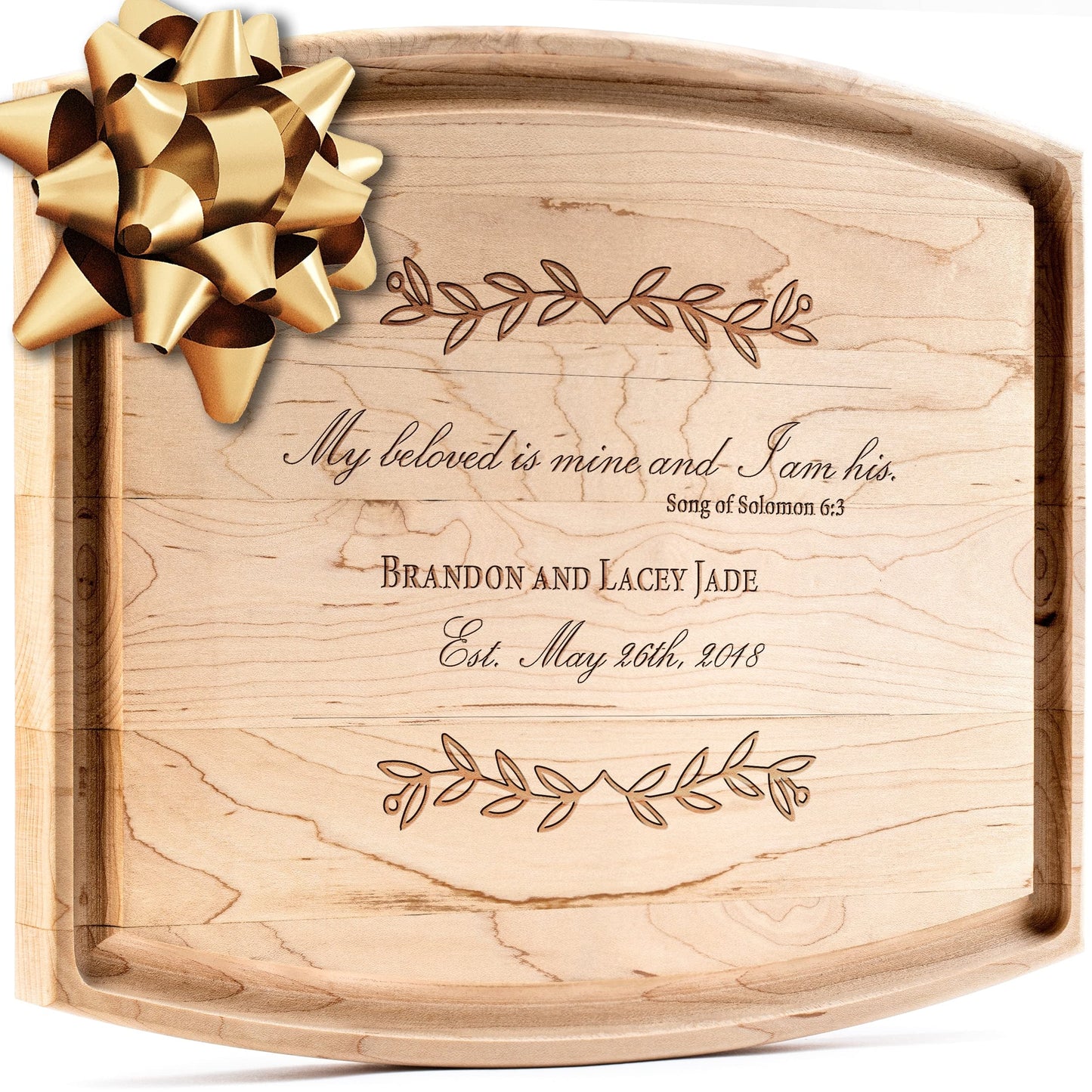 Personalisiertes Walnuss-Schneidebrett mit Untersetzern, Mineralöl und Geschenkverpackung erhältlich – Gestalten Sie Ihr eigenes Schneidebrett, hergestellt in den USA (Design 22, 3. Walnuss 17"x11")