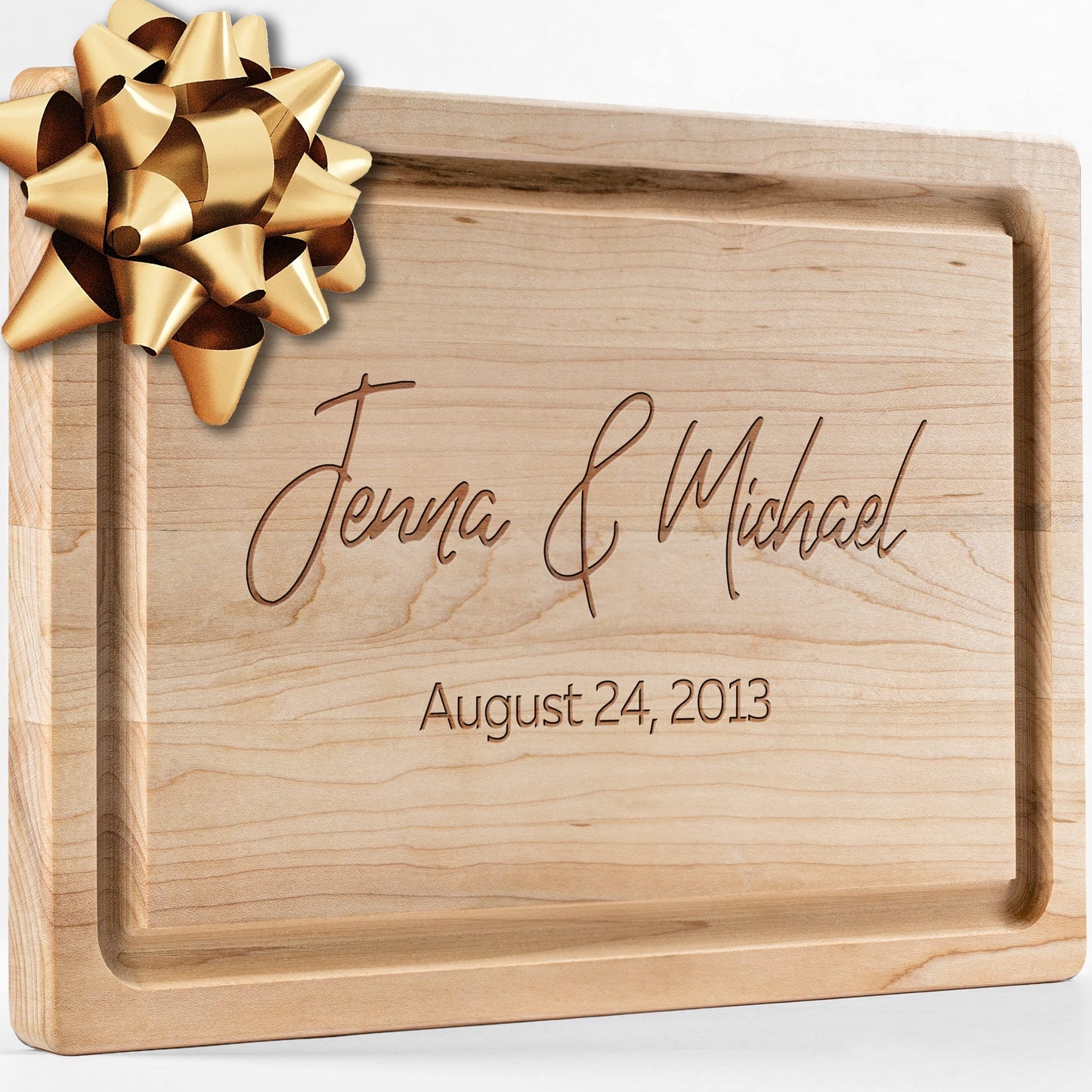 Personalisiertes Walnuss-Schneidebrett mit Untersetzern, Mineralöl und Geschenkverpackung erhältlich – Gestalten Sie Ihr eigenes Schneidebrett, hergestellt in den USA (Design 22, 3. Walnuss 17"x11")