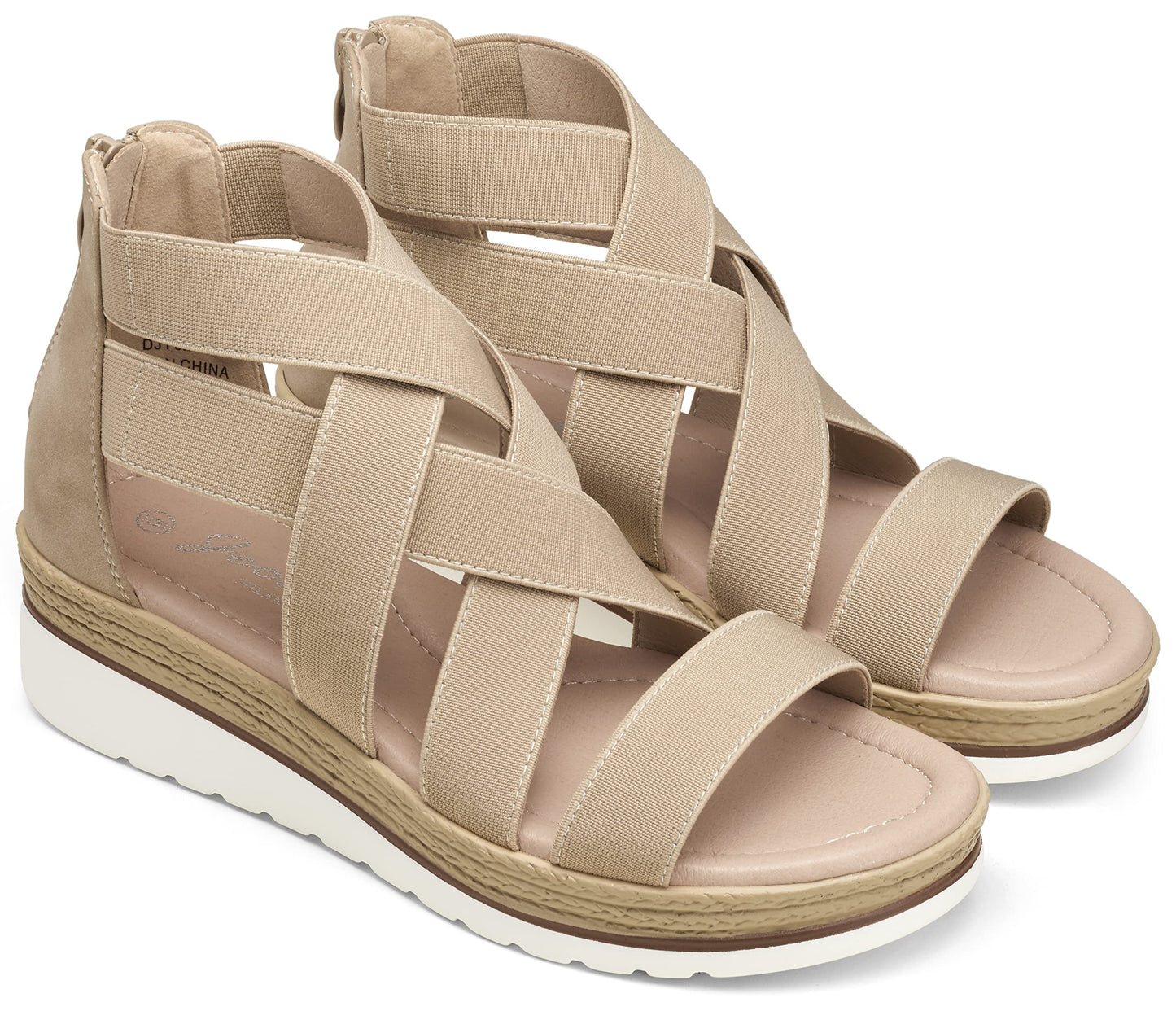 Jeossy Damen 866 Plateausandalen,Keilsandalen,Riemchensandalen,Sommersandalen für Damen mit Reißverschluss