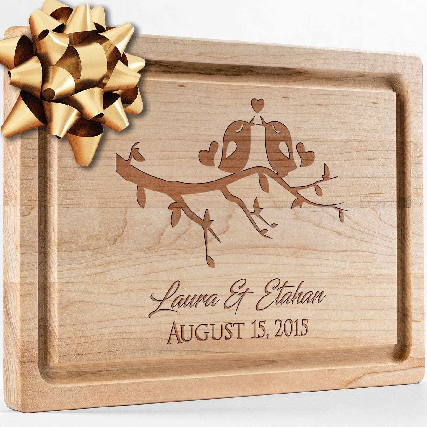 Personalisiertes Walnuss-Schneidebrett mit Untersetzern, Mineralöl und Geschenkverpackung erhältlich – Gestalten Sie Ihr eigenes Schneidebrett, hergestellt in den USA (Design 22, 3. Walnuss 17"x11")