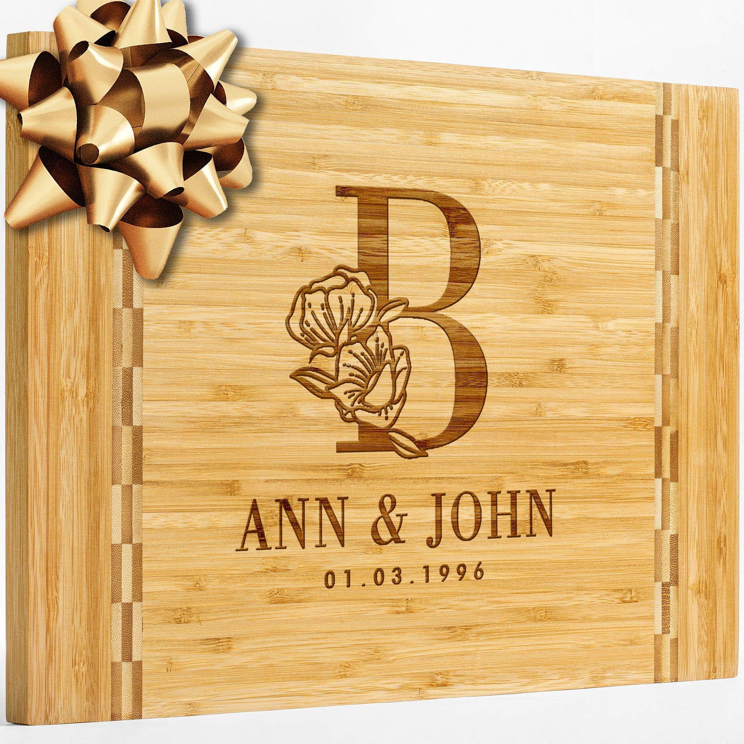 Personalisiertes Walnuss-Schneidebrett mit Untersetzern, Mineralöl und Geschenkverpackung erhältlich – Gestalten Sie Ihr eigenes Schneidebrett, hergestellt in den USA (Design 22, 3. Walnuss 17"x11")
