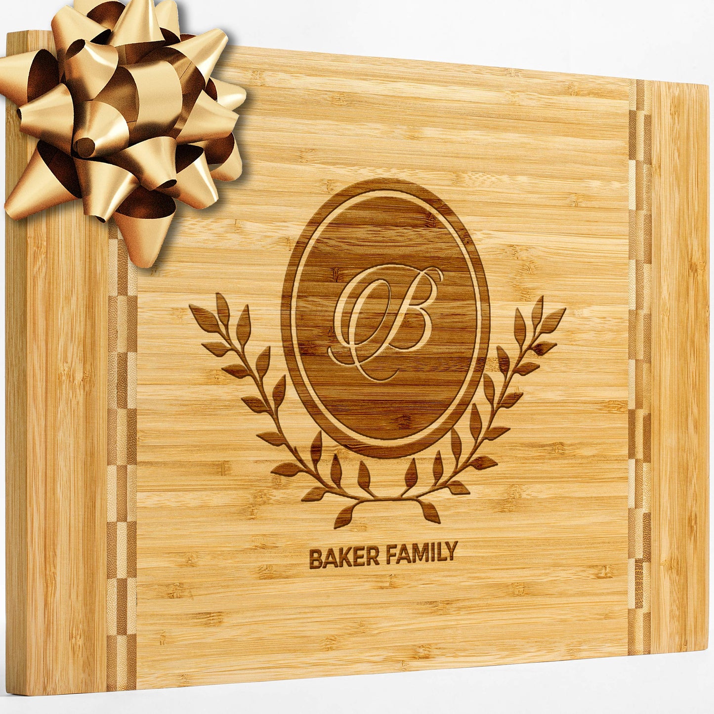 Personalisiertes Walnuss-Schneidebrett mit Untersetzern, Mineralöl und Geschenkverpackung erhältlich – Gestalten Sie Ihr eigenes Schneidebrett, hergestellt in den USA (Design 22, 3. Walnuss 17"x11")