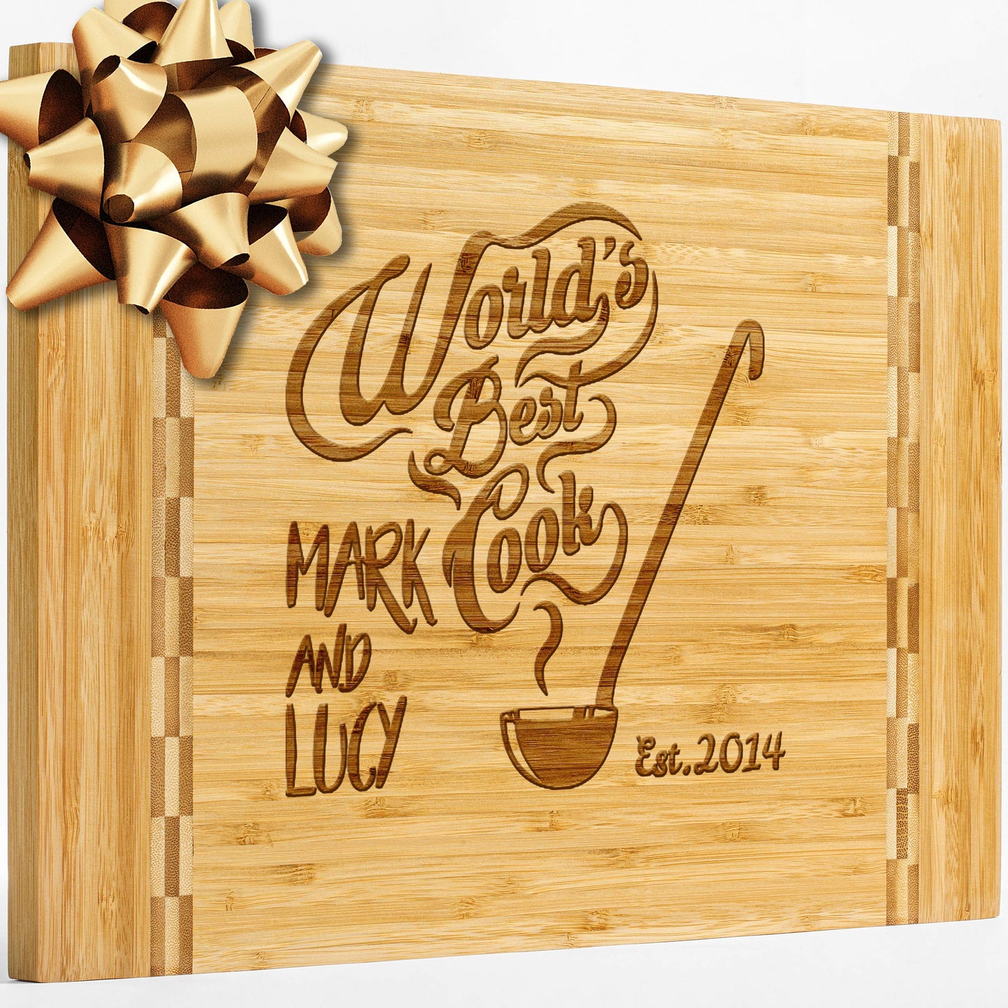 Personalisiertes Walnuss-Schneidebrett mit Untersetzern, Mineralöl und Geschenkverpackung erhältlich – Gestalten Sie Ihr eigenes Schneidebrett, hergestellt in den USA (Design 22, 3. Walnuss 17"x11")