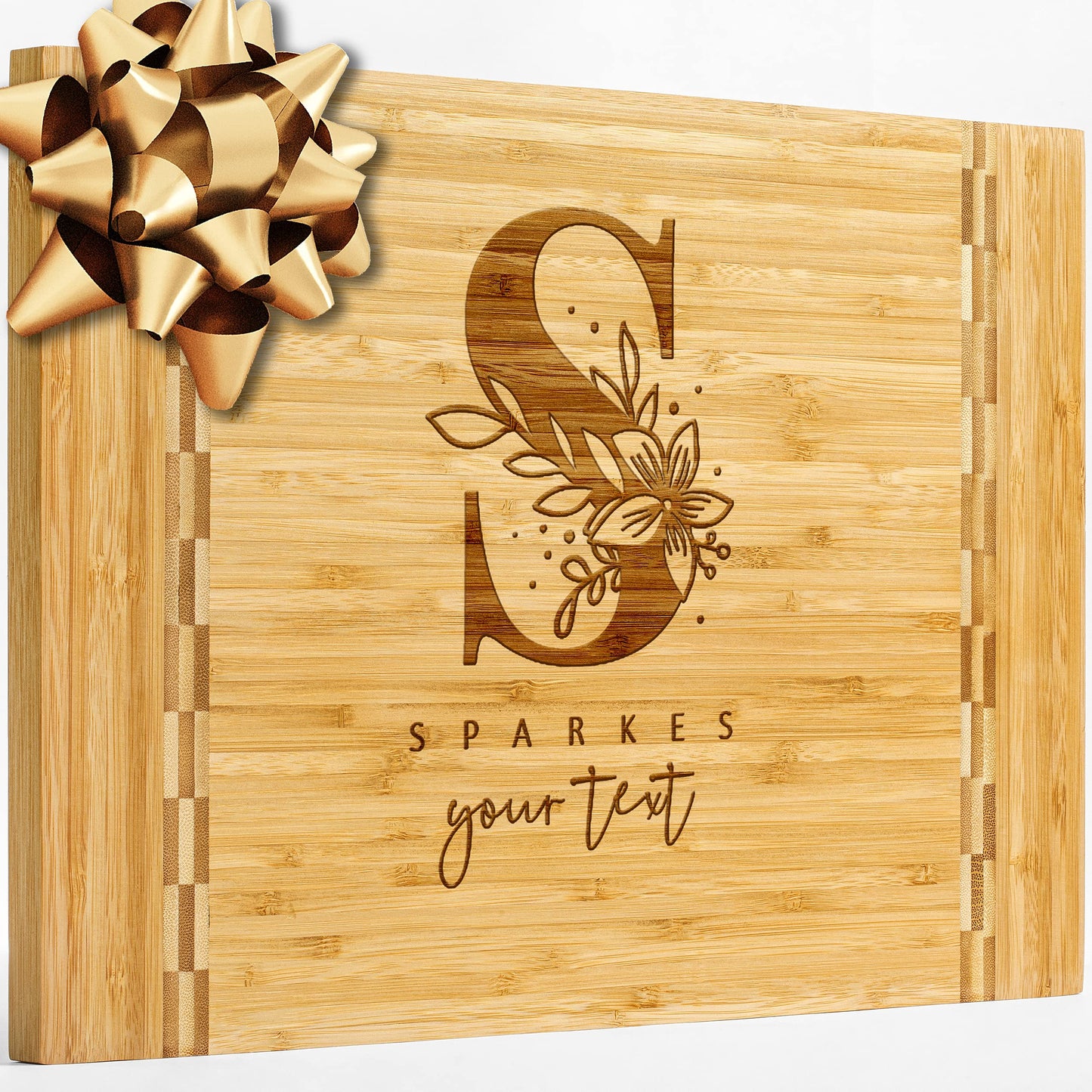 Personalisiertes Walnuss-Schneidebrett mit Untersetzern, Mineralöl und Geschenkverpackung erhältlich – Gestalten Sie Ihr eigenes Schneidebrett, hergestellt in den USA (Design 22, 3. Walnuss 17"x11")
