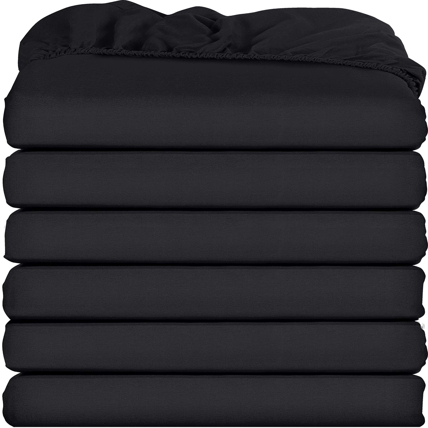 Utopia Bedding Spannbettlaken für Queensize-Betten – Großpackung mit 6 Spannbettlaken – weiche gebürstete Mikrofaser – tiefe Taschen – schrumpft und verblasst nicht – pflegeleicht (grau)