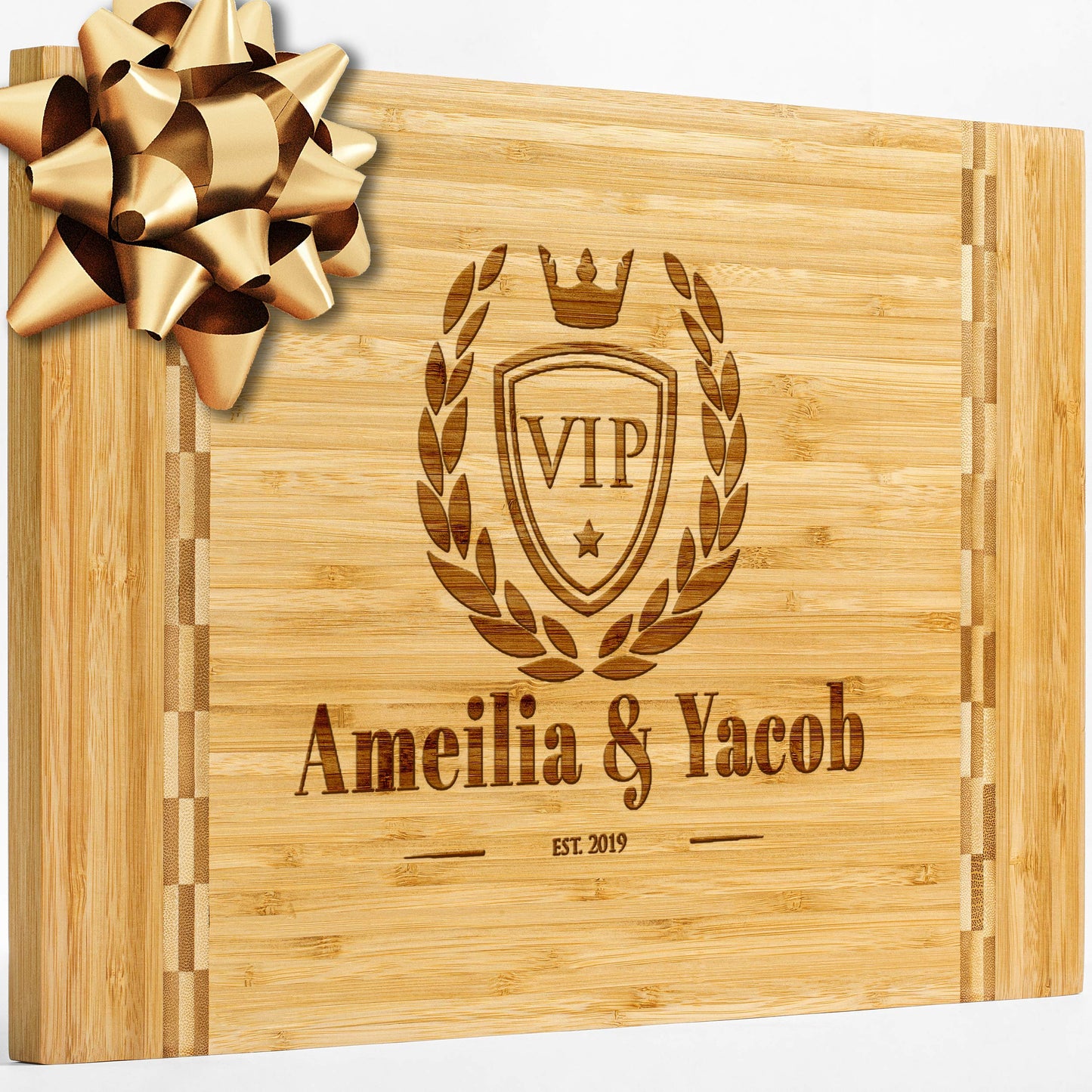 Personalisiertes Walnuss-Schneidebrett mit Untersetzern, Mineralöl und Geschenkverpackung erhältlich – Gestalten Sie Ihr eigenes Schneidebrett, hergestellt in den USA (Design 22, 3. Walnuss 17"x11")