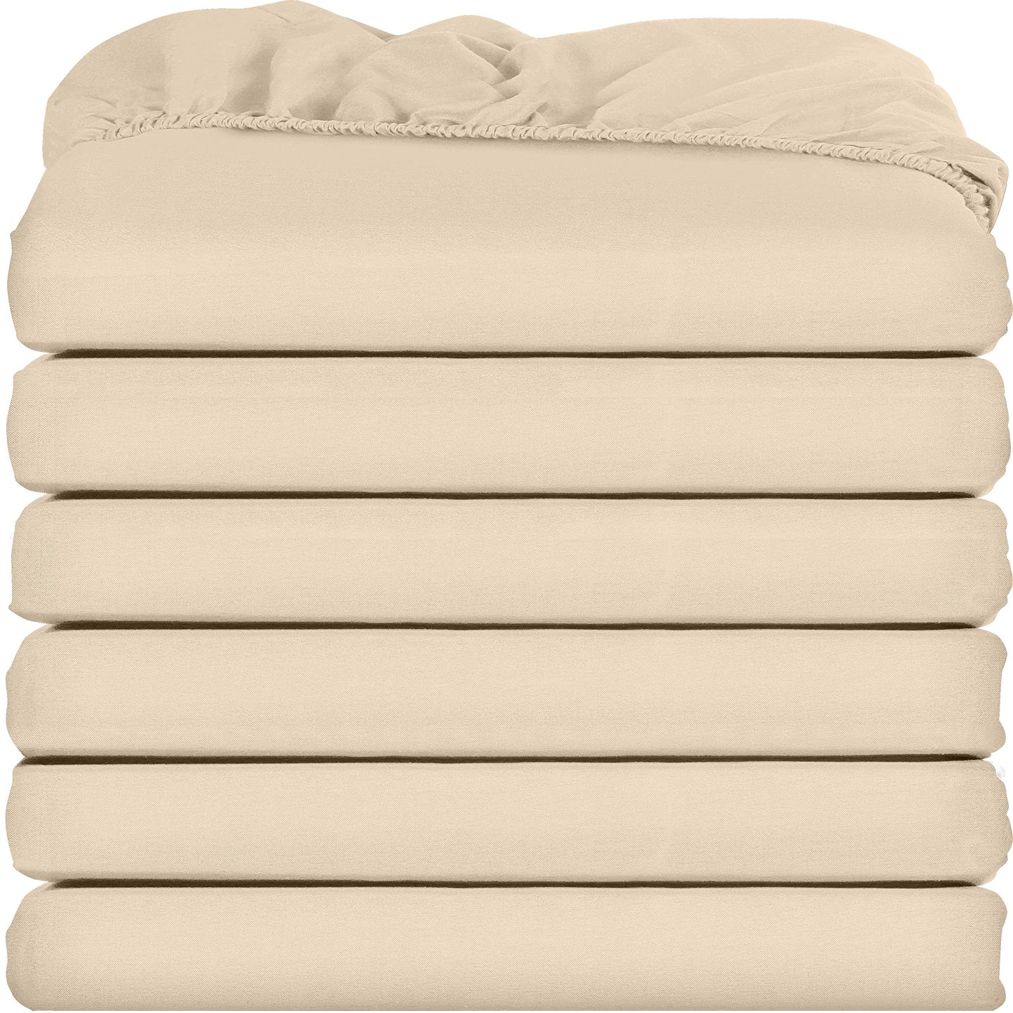Utopia Bedding Spannbettlaken für Queensize-Betten – Großpackung mit 6 Spannbettlaken – weiche gebürstete Mikrofaser – tiefe Taschen – schrumpft und verblasst nicht – pflegeleicht (grau)