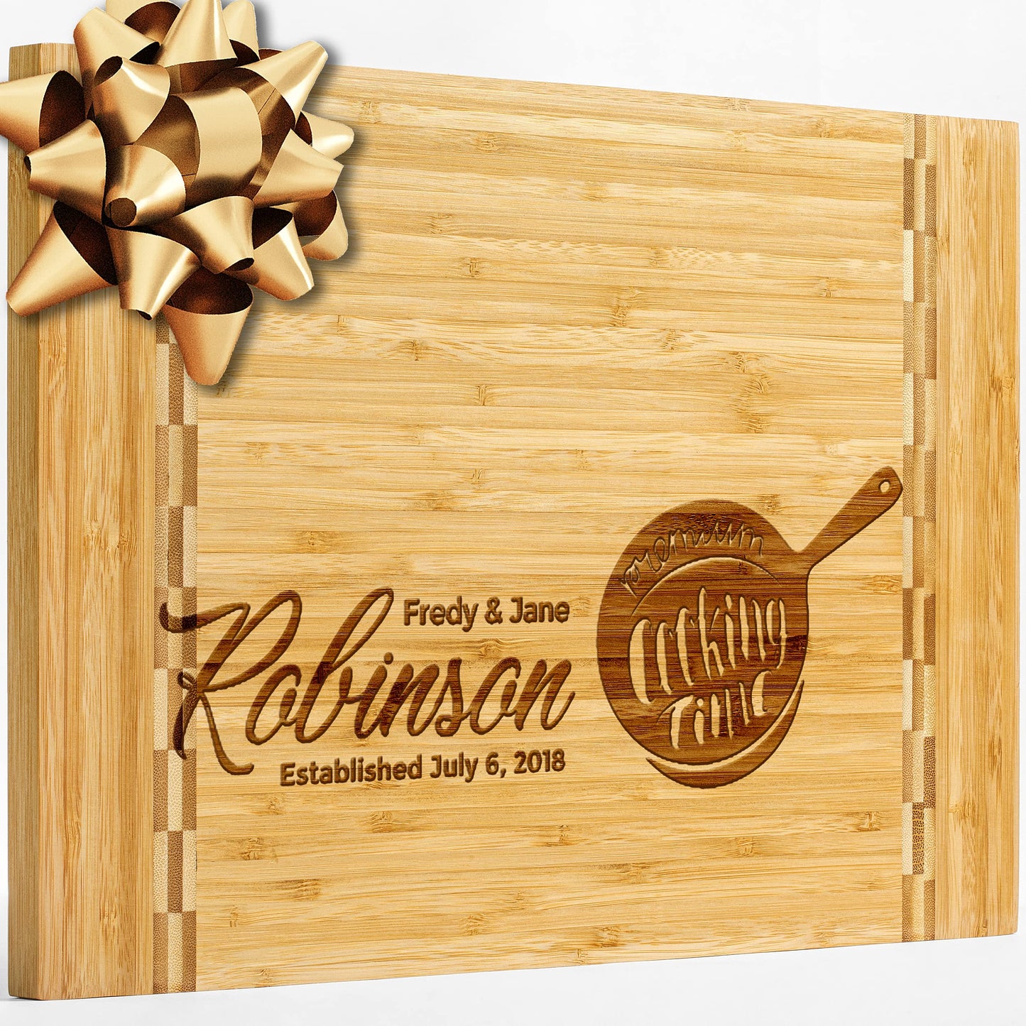 Personalisiertes Walnuss-Schneidebrett mit Untersetzern, Mineralöl und Geschenkverpackung erhältlich – Gestalten Sie Ihr eigenes Schneidebrett, hergestellt in den USA (Design 22, 3. Walnuss 17"x11")