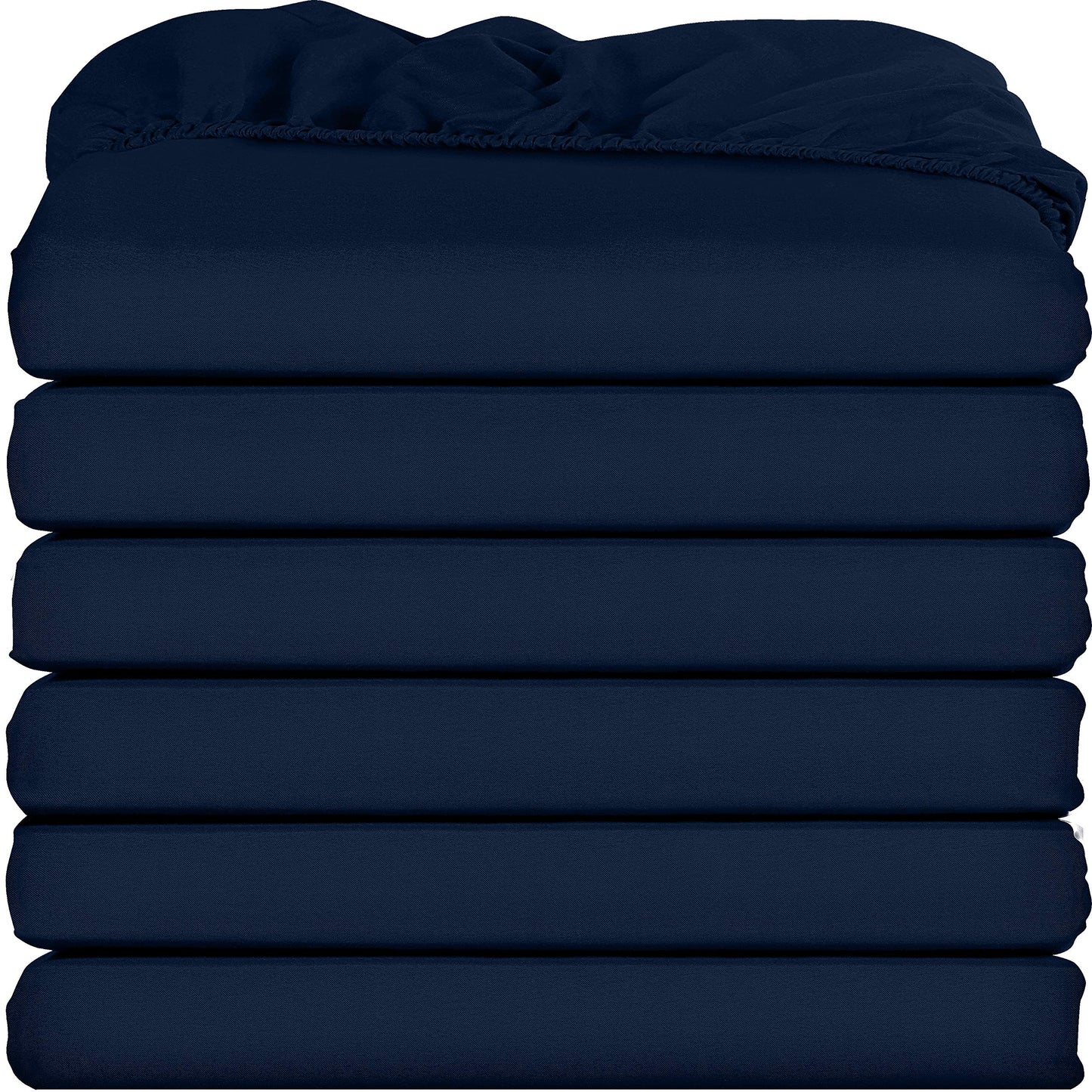 Utopia Bedding Spannbettlaken für Queensize-Betten – Großpackung mit 6 Spannbettlaken – weiche gebürstete Mikrofaser – tiefe Taschen – schrumpft und verblasst nicht – pflegeleicht (grau)