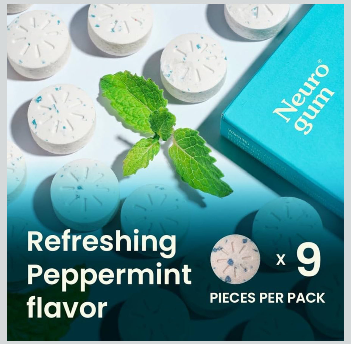 Sugar-Free Energy Chewing Gum – Peppermint Flavor (54 Pieces)