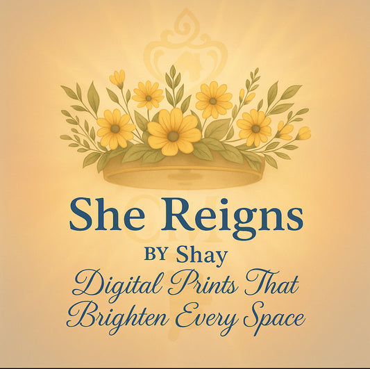 Digital Design – GLEE | She Reigns by Shay | Powered by Chateau Marchetti® | Versatile for Wall Art, Mugs, T-Shirts, Mousepads, etc.
