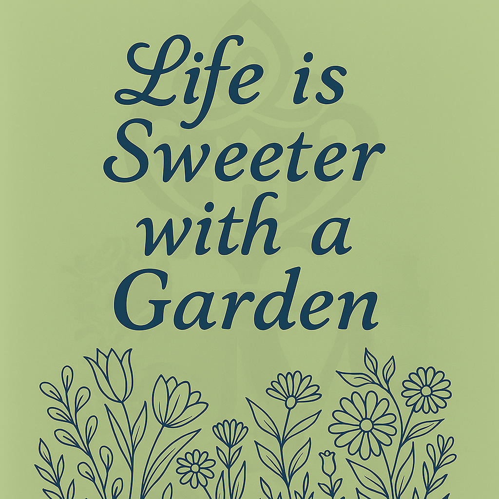 Digital Design – Life is Sweeter with a Garden | She Reigns by Shay | Wall Art, Mugs, T-Shirts & More | Powered by Chateau Marchetti®
