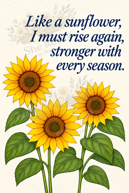 Stronger with Every Season Inspirational Printable Art | She Reigns by Shay
