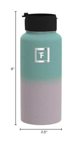 IRON °FLASK 32 oz Stainless Steel Water Bottle – Vacuum Insulated, Leak-Proof, BPA-Free, with 3 Lids (Straw Included)
