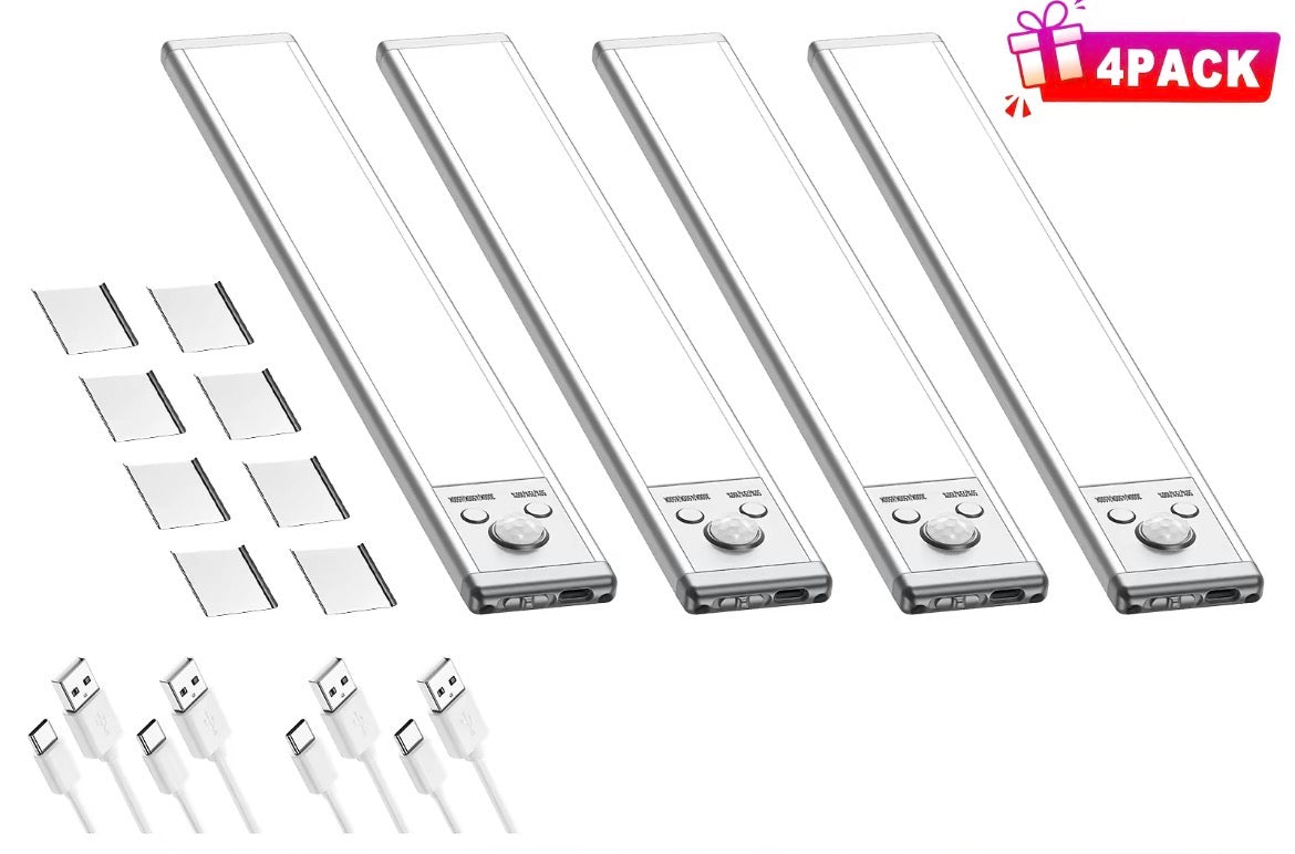 Rechargeable Motion Sensor LED Light Bars | Multi-Brightness Modes | Magnetic Stick-On | Indoor & Covered Outdoor Use