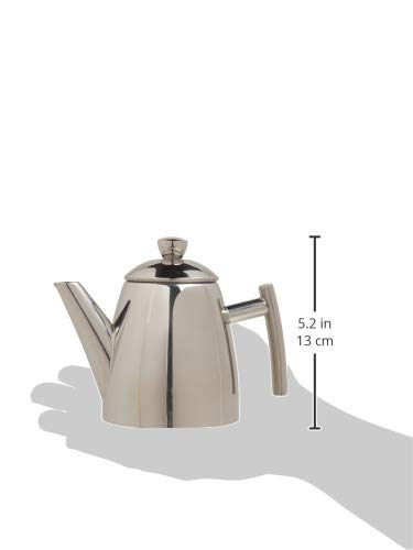 Frieling USA 18/8 Stainless Steel Teapot with Infuser, Tea Warmer with Teapot Infuser for Loose Tea, 14 Ounces