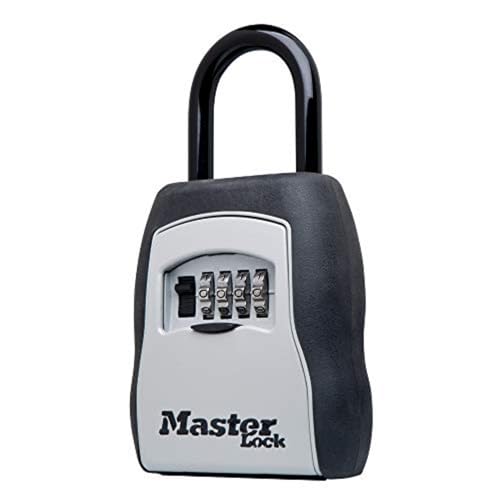 Coffre-fort à clés Master Lock, coffre-fort extérieur pour clés de maison, coffre-fort à clés avec serrure à combinaison, capacité de 5 clés, 5400EC, noir 