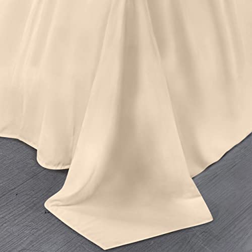 Draps plats Utopia Bedding - Lot de 6 - Tissu en microfibre brossé doux - Draps supérieurs résistants au rétrécissement et à la décoloration - Entretien facile (Queen, Blanc) 