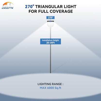 Solar LED Outdoor Security Flood Light – Motion Sensor, Dusk to Dawn, IP67, Street-Light Style Brightness