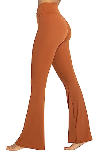 Sunzel Womens Flare Leggings No Front Seam Flare Yoga Pants with Tummy Control Crossover High Waist and Wide Leg
