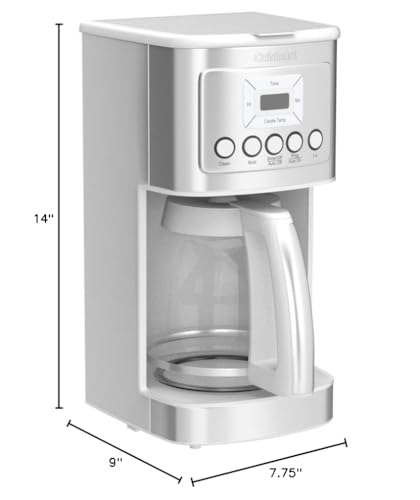 Cuisinart DCC-3200WP1 Perfectemp Coffee Maker, 14-Cup Glass, White