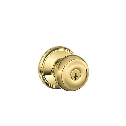 Schlage F51A GEO-625-CAM Georgian Knob with Camelot Trim – Bright Chrome
