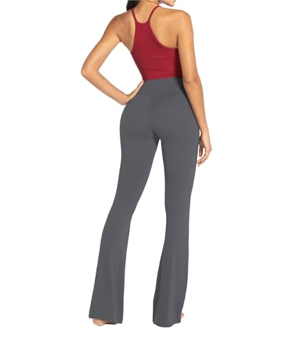 Legging évasé Sunzel pour femme avec poches, pantalon de yoga croisé avec contrôle du ventre, taille haute et jambe large